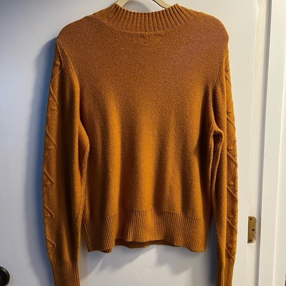 Lucky Brand | Bobble Cable Knit Sweater Cathay Spice | Women L - Picture 3 of 7